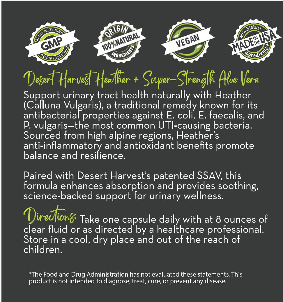 Heather's UTI Defense - Calluna Vulgaris - PREORDER - Desert Harvest