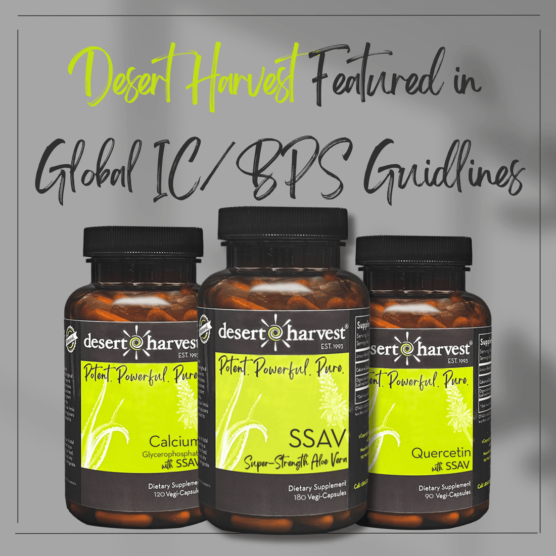 Desert Harvest Featured in Global IC/BPS Guidelines