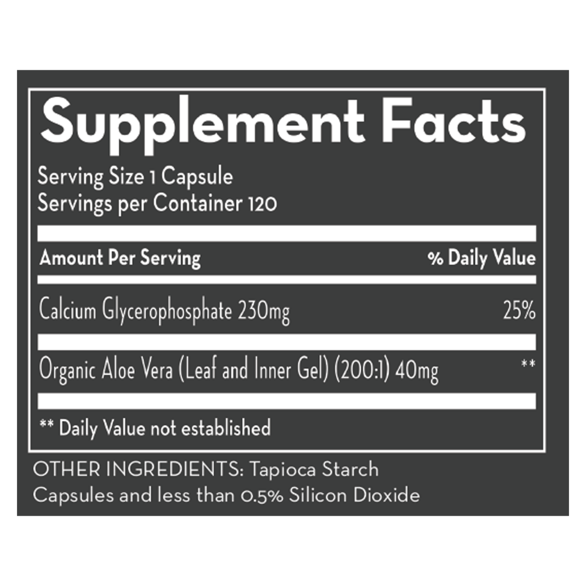 CALCIUM GLYCEROPHOSPHATE - (120 Capsules) - Desert Harvest