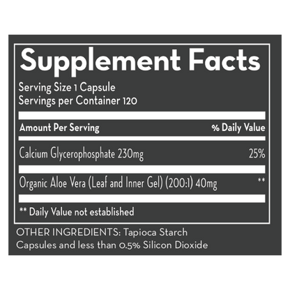 CALCIUM GLYCEROPHOSPHATE - (120 Capsules) - Desert Harvest