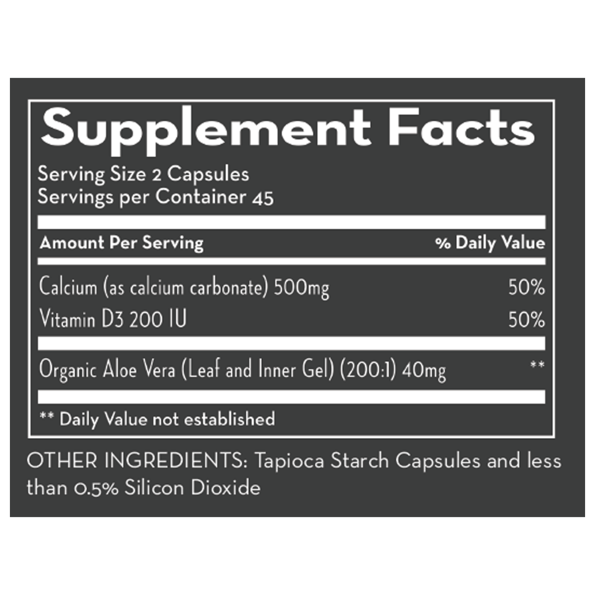 CALCIUM & VITAMIN D3 - (90 Capsules) - Desert Harvest